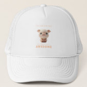 Casquette Cochon Concentré Awesome mignon adorable Citation  (Devant)