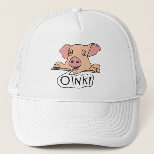 Casquette Cochon rose (Devant)