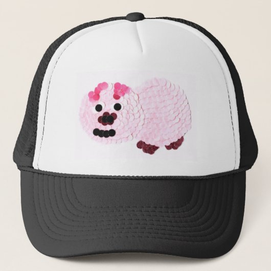 Casquette Cochon rose (Devant)