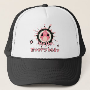 Casquette Cochon rose amusant