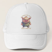 Casquette Cochon Têtu Devoir Avec Elle Mignonne Adorable Drô (Devant)