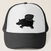 Casquette Cochon volant - Noir (Devant)