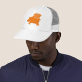 Casquette Cochon volant - orange (En situation)