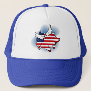 Casquette Cochon volant patriotique