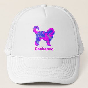Casquette Cockapoo Chien mignon rose Silhouette personnalisé