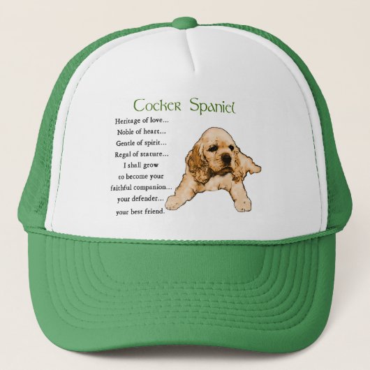 Casquette Cocker Spaniel Amateurs Cadeaux (Devant)