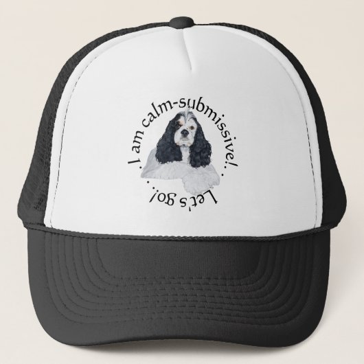 Casquette Cocker Spaniel Américain Calme et soumis (Devant)