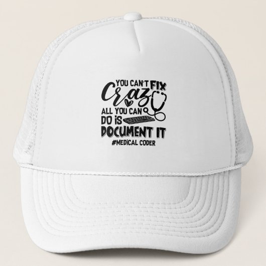 Casquette Codage ICD Coder Médicale Coder Vous ne pouvez pas (Devant)
