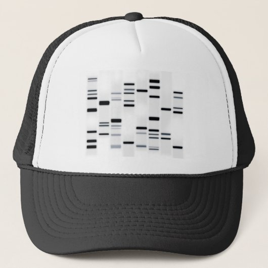 Casquette Code ADN noir sur blanc (Devant)