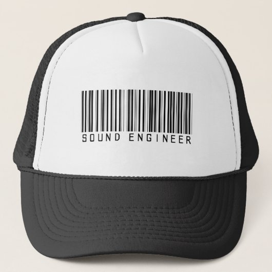 Casquette Code barres d'ingénieur du son (Devant)