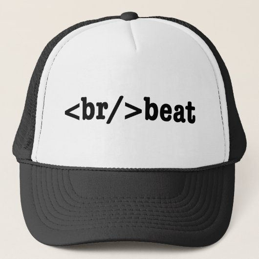 Casquette code HTML breakbeat (Devant)