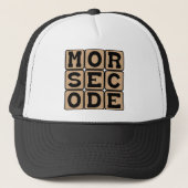 Casquette Code Morse, Système de Points et Tirets (Devant)