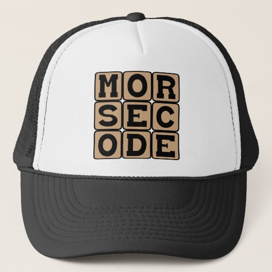 Casquette Code Morse, Système de Points et Tirets (Devant)