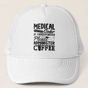 Casquette Coder Médicale Café Assistant ICD Coding Cadeau