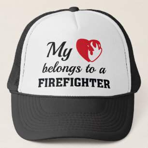 Casquette Cœur Appartient Pompiers