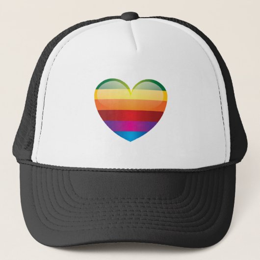 Casquette Coeur arc-en-ciel (Devant)