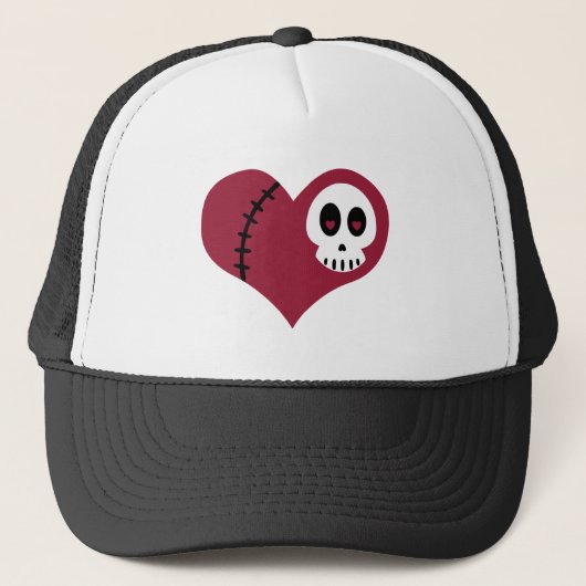 Casquette Coeur crâne (Devant)