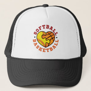 Casquette Coeur de basketball de softball