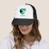 Casquette Coeur de drapeau des Bahamas (En situation)