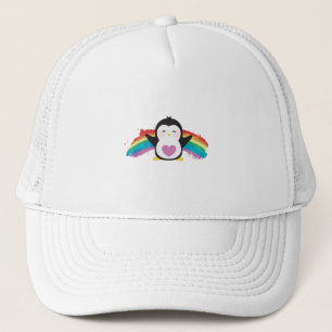 Casquette Coeur de pingouin Arc en ciel mignon Animaux pour
