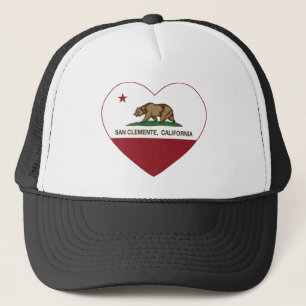 Casquette coeur de San Clemente de drapeau de la Californie