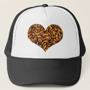 Casquette Coeur des vers de soie frits