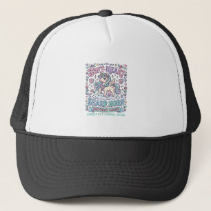 Casquette Cœur doux de licorne Corne pointue Typographie gra
