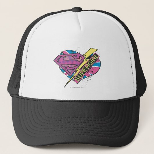 Casquette Coeur et boulon supergirl (Devant)