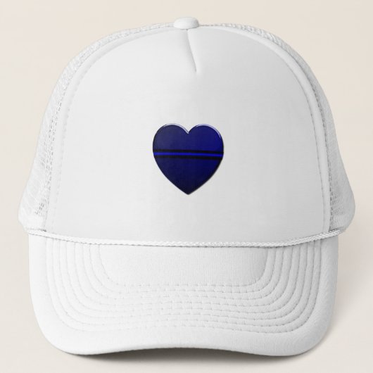 Casquette Coeur mince de ligne bleue (Devant)