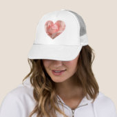 Casquette Coeur rose (En situation)