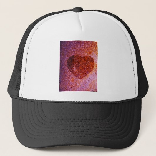 Casquette coeur rose corail (Devant)