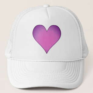 Casquette Coeur rose et violet mignon