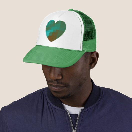 Casquette coeur vert (En situation)