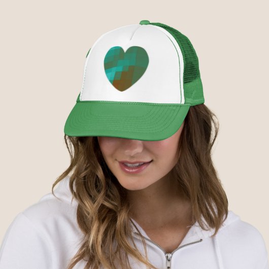 Casquette coeur vert (En situation)