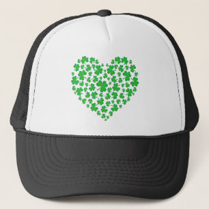 Casquette Coeur vert irlandais de shamrock