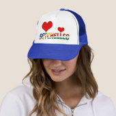Casquette Coeurs adorables du drapeau des Seychelles Patriot (En situation)