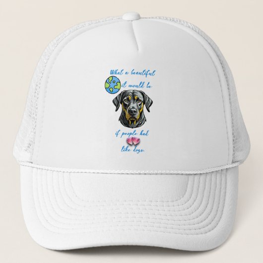 Casquette "Cœurs comme les chiens" avec Chien (Devant)