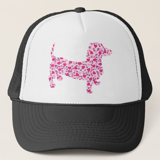 Casquette Coeurs Dachshund (Devant)
