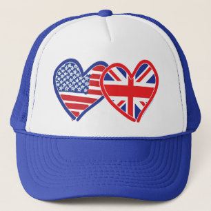 Casquette Coeurs du drapeau américain/Union Jack