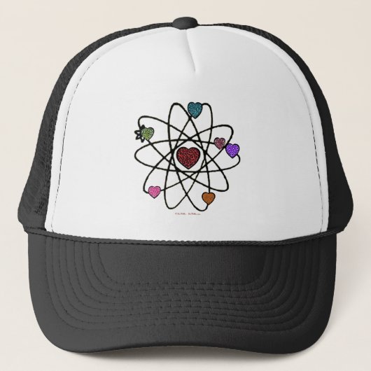 Casquette Coeurs Empreintes de léopard de Valentine atomique (Devant)