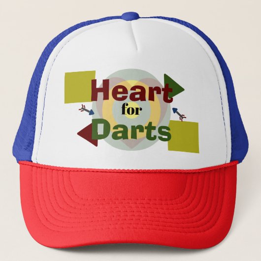 Casquette Coeurs pour les fléchettes Texte Abstrait multicol (Devant)