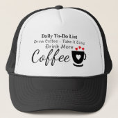 Casquette Coffee lover take it easy black (Devant)