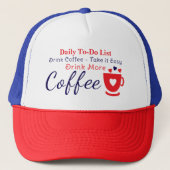 Casquette Coffee lover take it easy red (Devant)