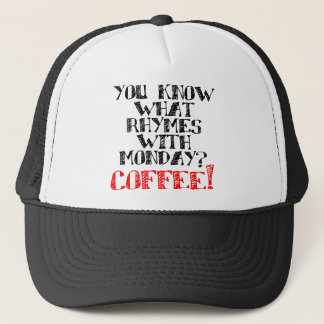 Casquette Coffee Rhymes With Monday Funny Ball Cap Hat