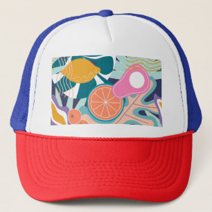 Casquette Collage de jungle exotique et moderne.