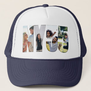 Casquette Collage de lettres et de chiffres photo NY 55