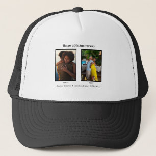 Casquette Collage photo noir et blanc 2 Anniversaire