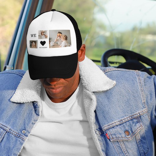 Casquette Collage tendance Photo & We Love You Daddy Gift