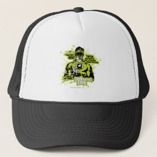 Casquette Collage vert des textes de lanterne - couleur