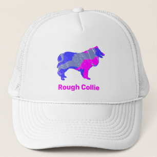 Casquette Collie Rough Dog Cute Rose Silhouette Personnalisé